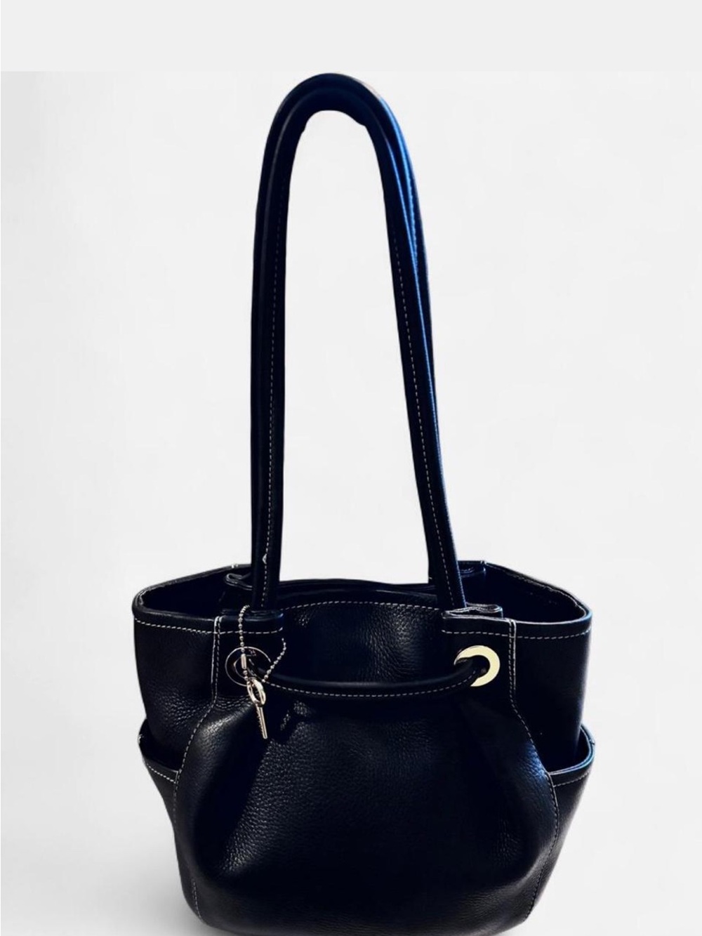 Vintage Fossil Leather Bucket/Hobo Shoulder Bag